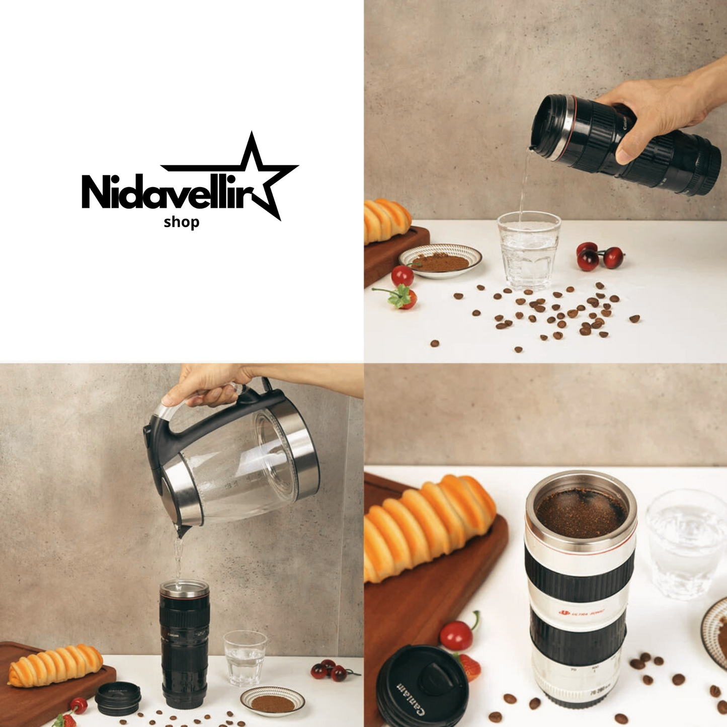 TAZA CREATIVA LENTE DE CAMARA