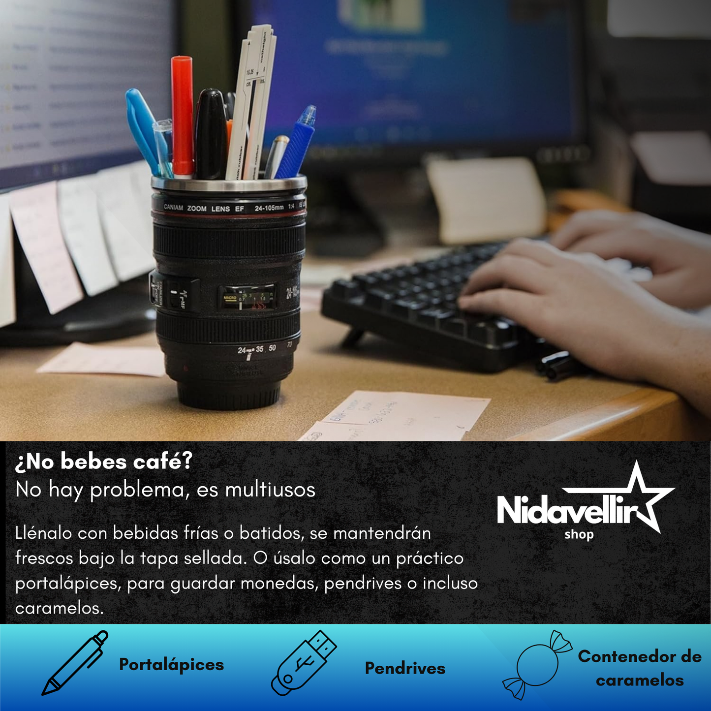 TAZA CREATIVA LENTE DE CAMARA