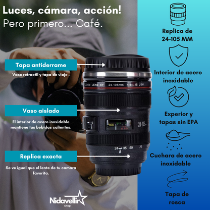 TAZA CREATIVA LENTE DE CAMARA