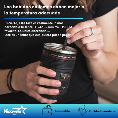 TAZA CREATIVA LENTE DE CAMARA